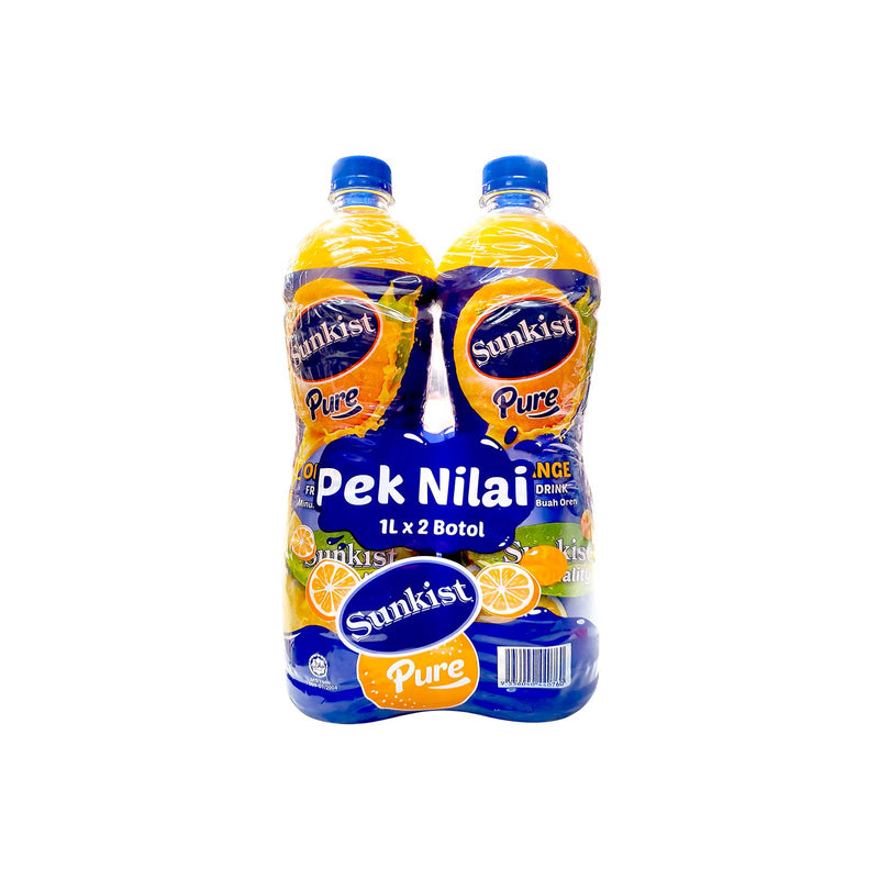 F&N Sunkist Pure Orange Juice Drink 1L x 2