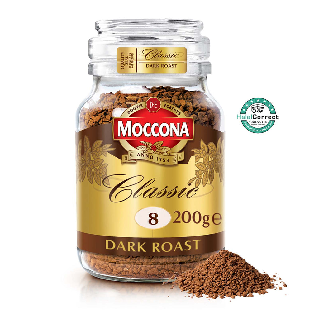 Moccona Classic Dark Roast Intensity 8 Freeze Dried Instant Coffee 200g