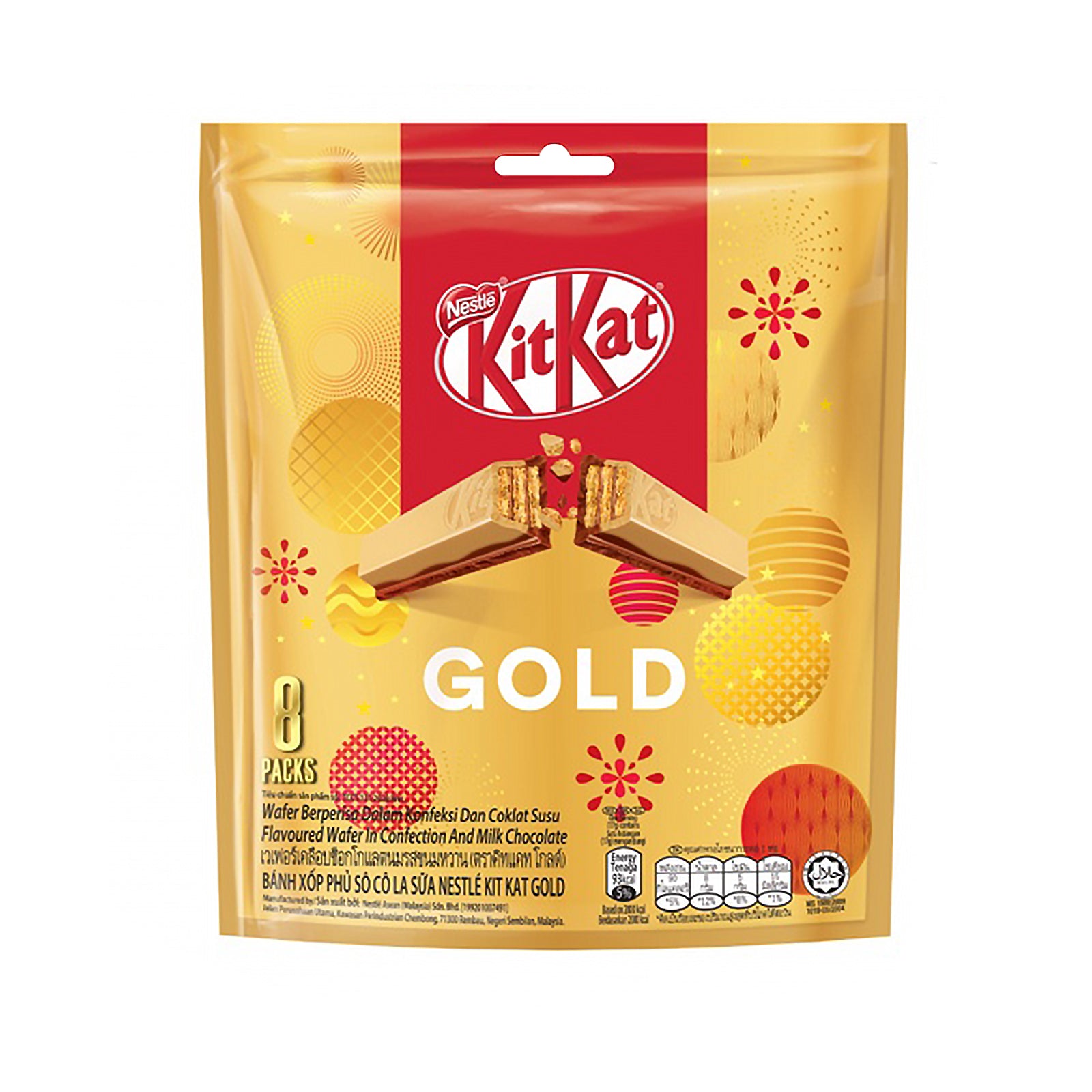 Nestle Kitkat Gold 2 Fingers Milk Chocolate Sharebag 17g x 8