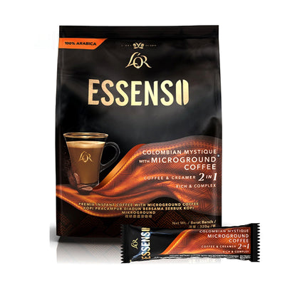 Lor Essenso Colombian Mystique with Microground Instant 2 in 1 Coffee 16g x 20