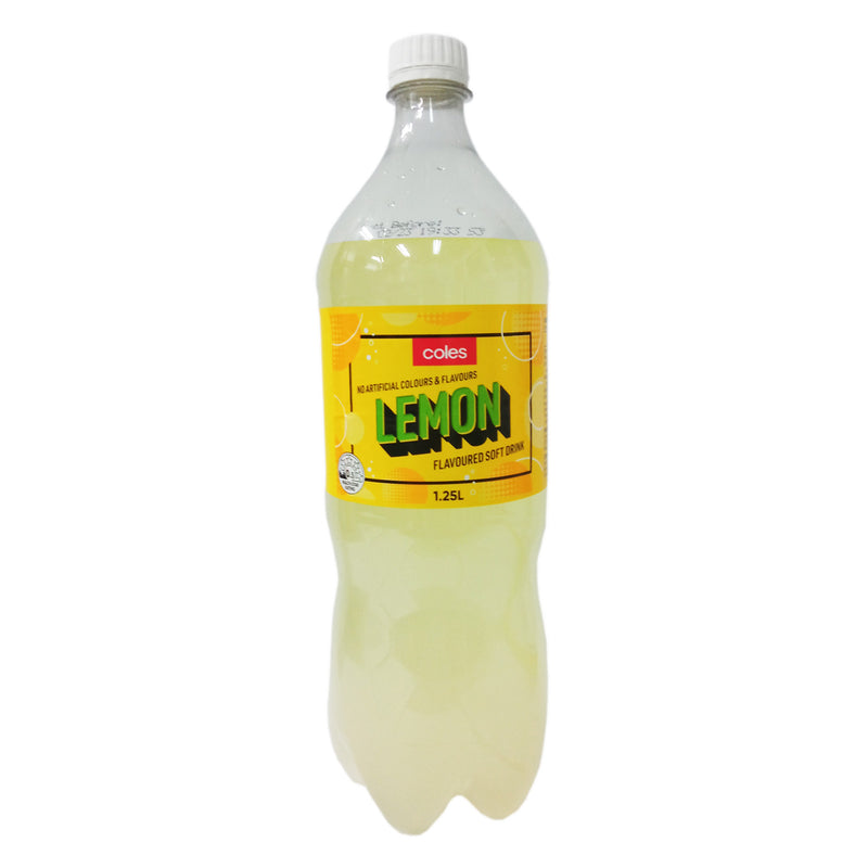 COLES SOFT DRINK LEMON 1.25L