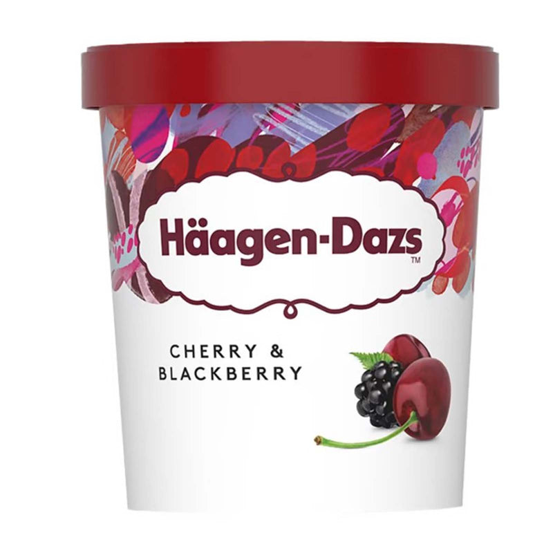 Haagen Dazs Cherry and Blackberry Ice Cream 473ml