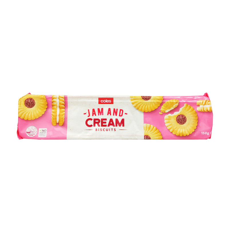 Coles Jam and Cream Biscuits 150g