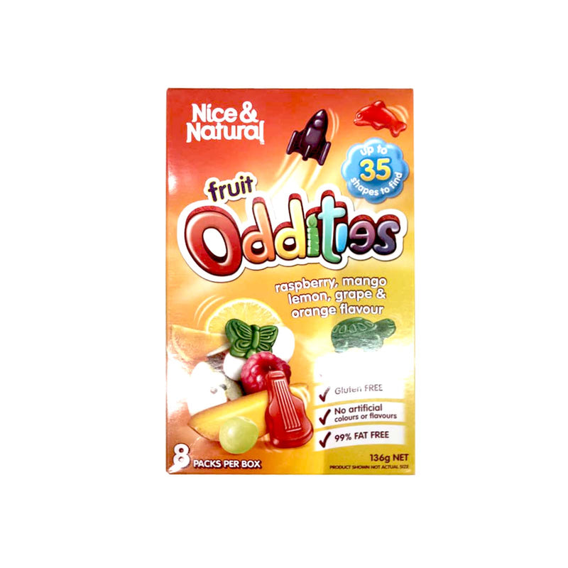 Nice and Natural Fruit Oddities Gummy Snacks 136g